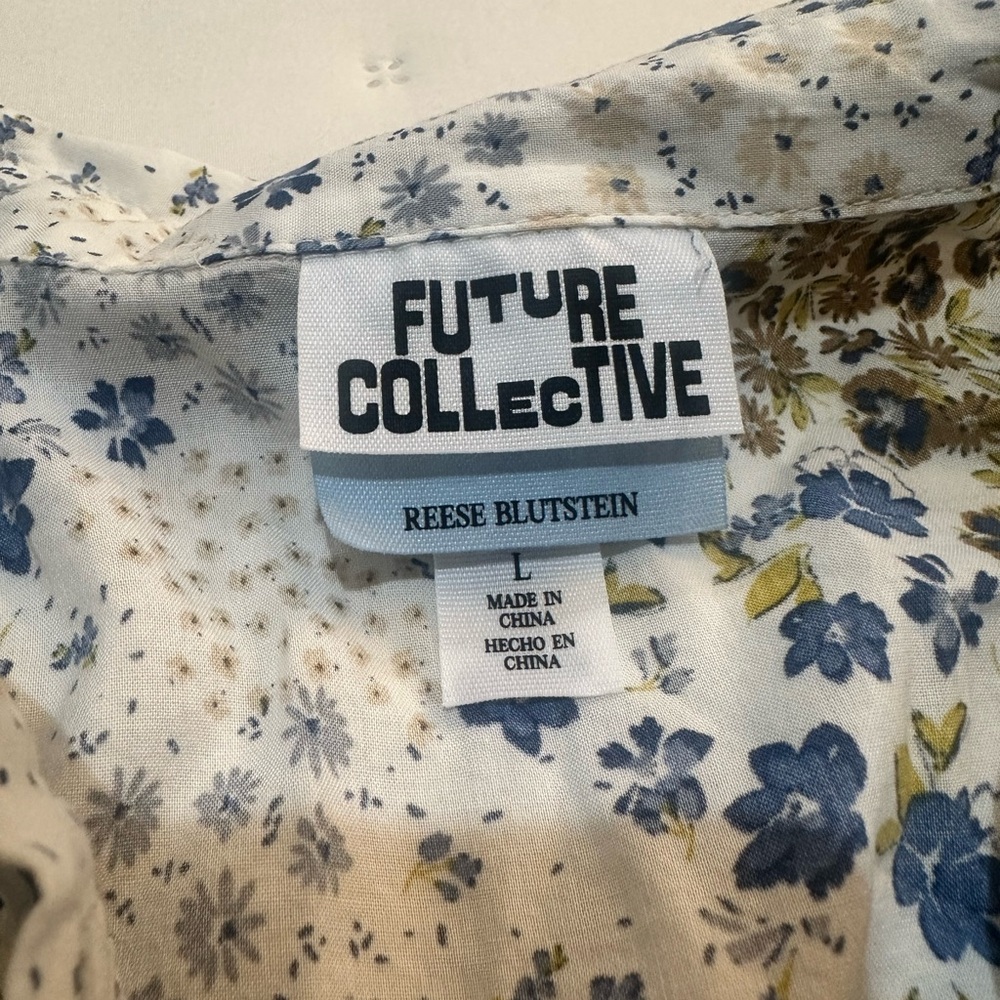 Future Collection Reese Blutstein Floral Top Size Large NWOT - Picture 6 of 10